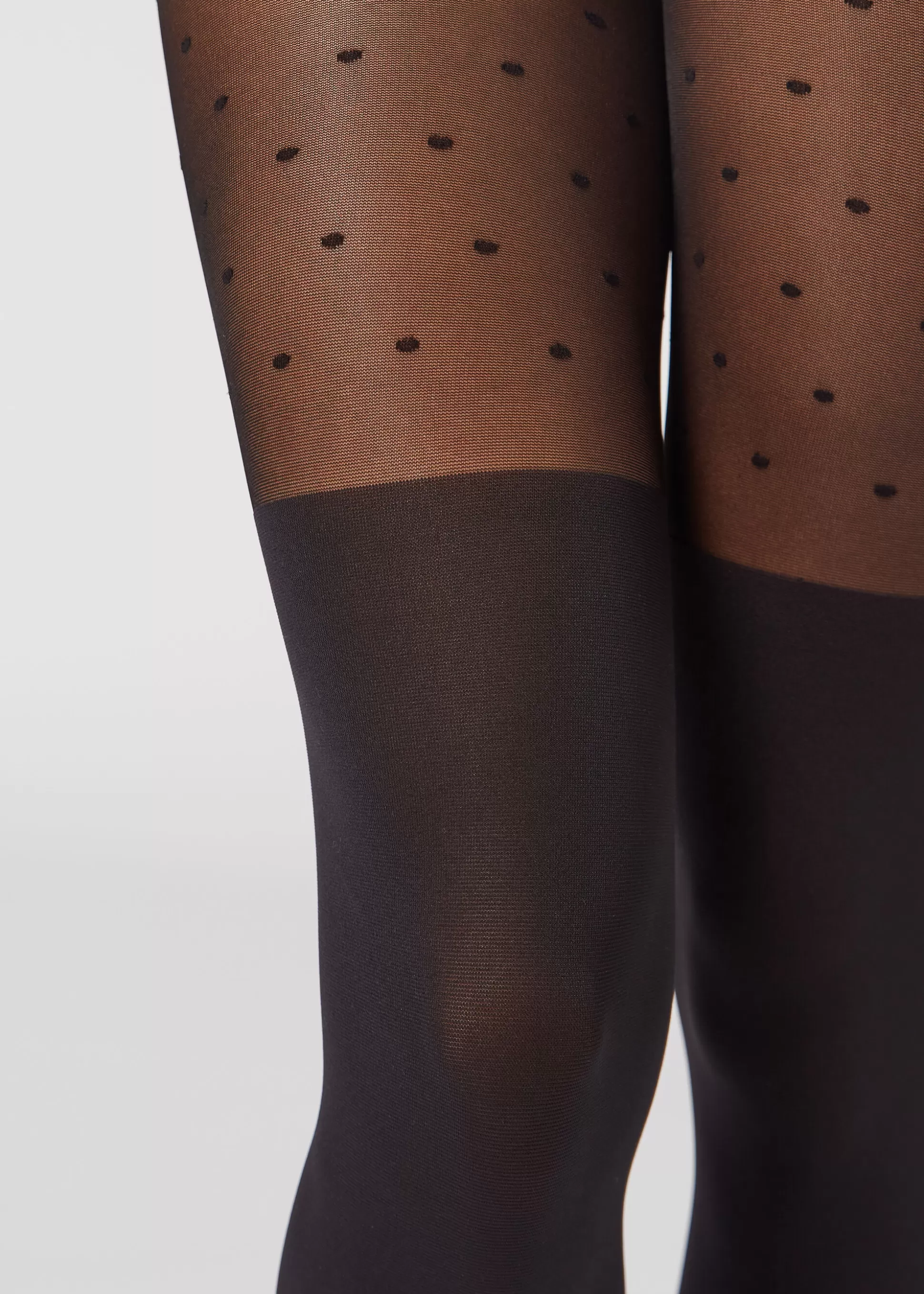 Calzedonia Collants Com Efeito Longuette Com Padrão às Bolinhas | Collants Fantasia