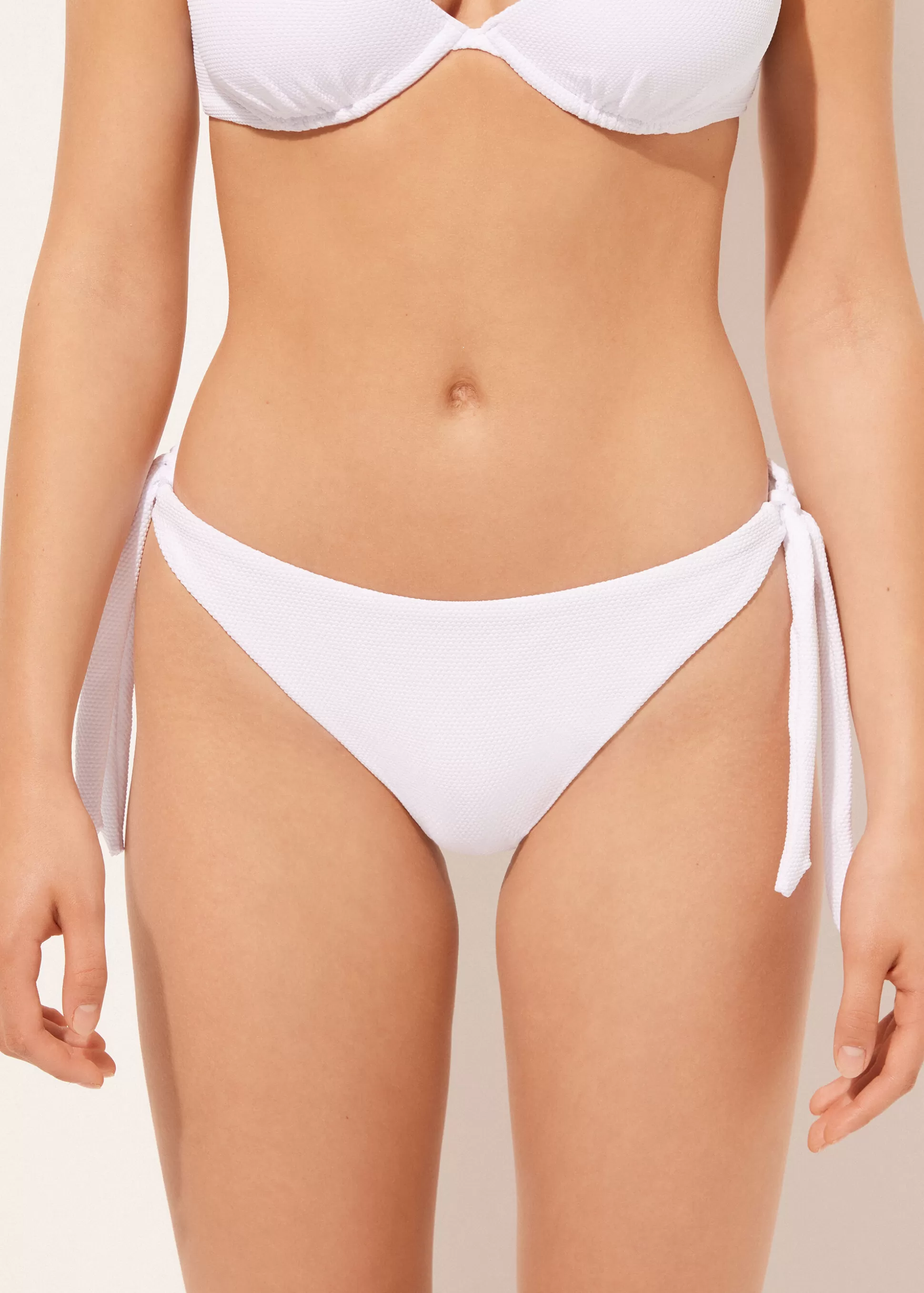 Calzedonia Cueca De Biquíni Com Laços Classic Piquet | Biquínis | Cuecas Biquíni