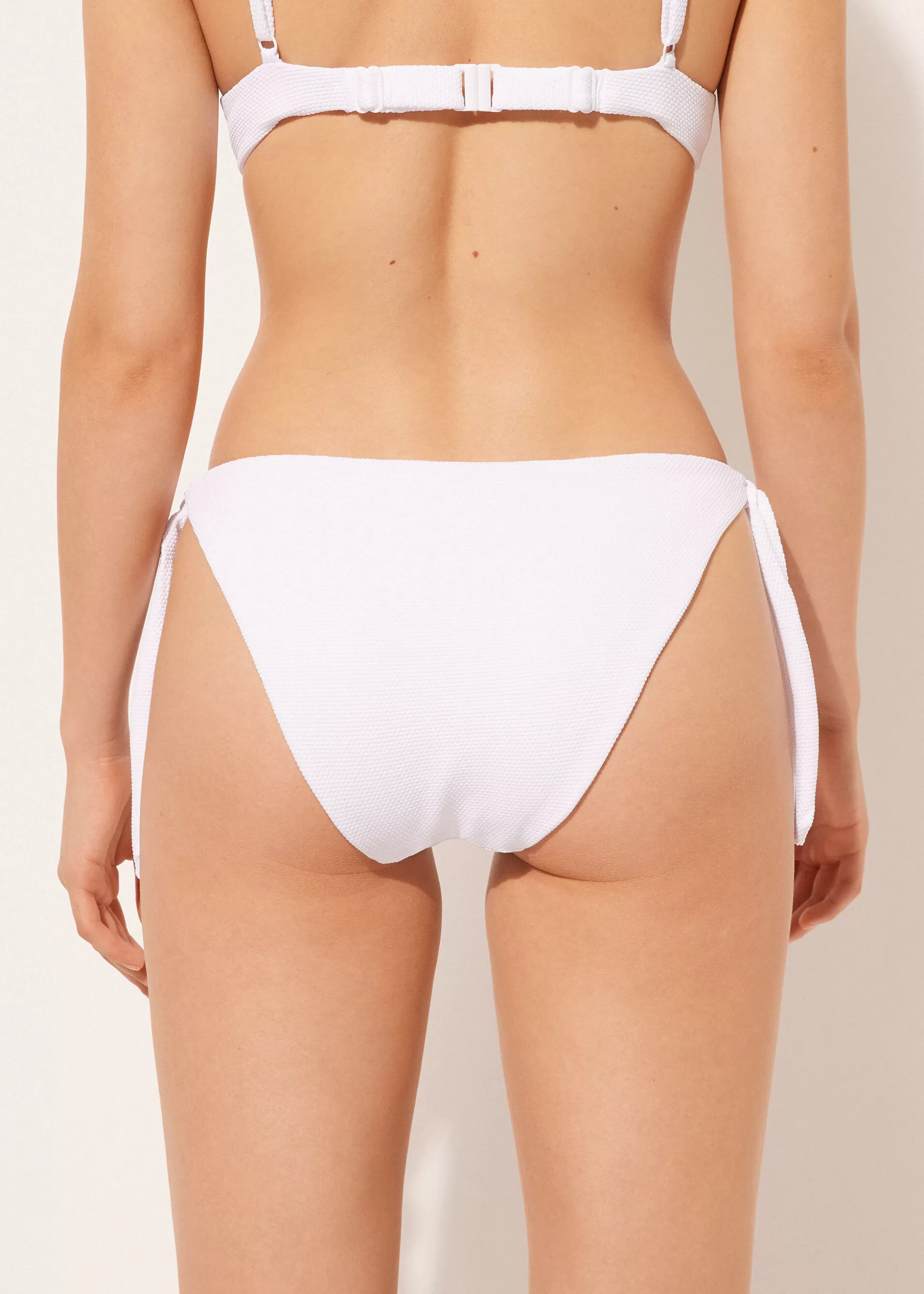 Calzedonia Cueca De Biquíni Com Laços Classic Piquet | Biquínis | Cuecas Biquíni