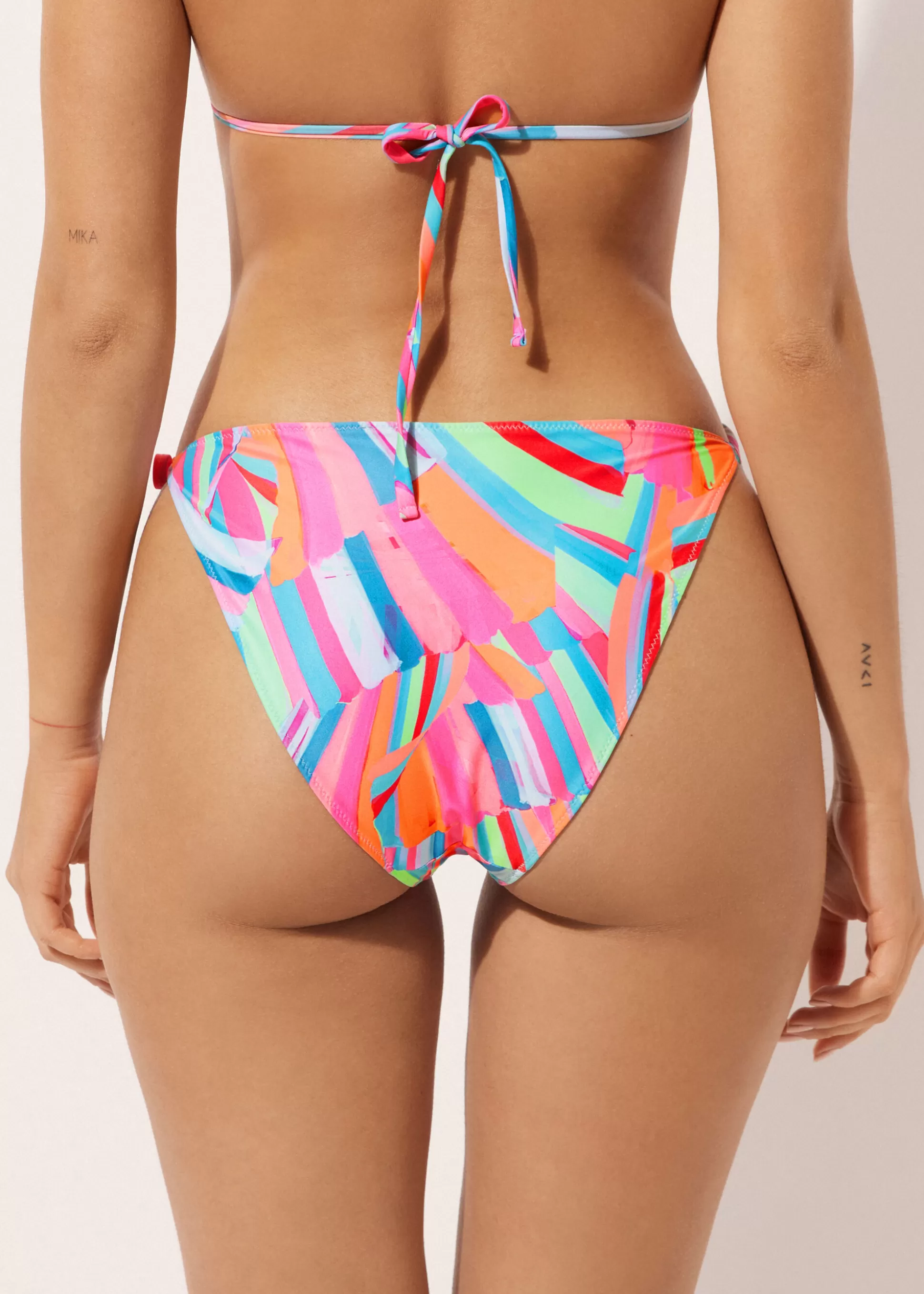 Calzedonia Cueca De Biquíni Com Laços Neon Summer | Cuecas Biquíni