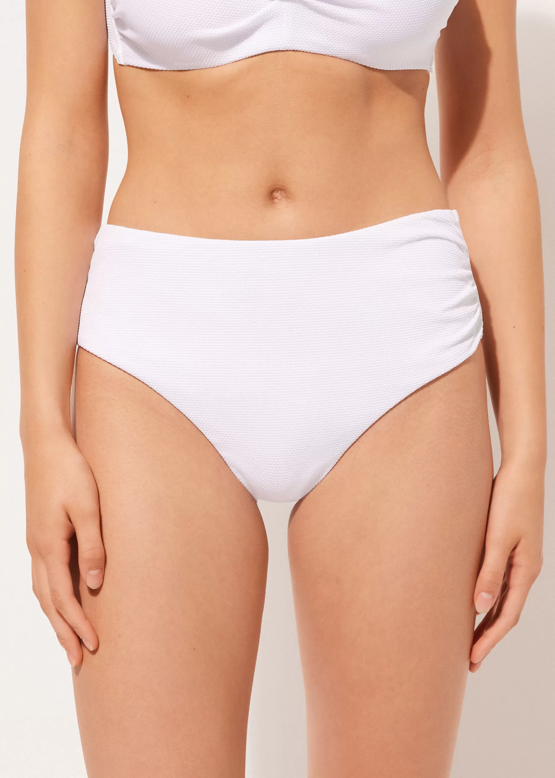 Calzedonia Cueca De Biquíni Subida Adelgaçante Classic Piquet | Biquínis | Cuecas Biquíni