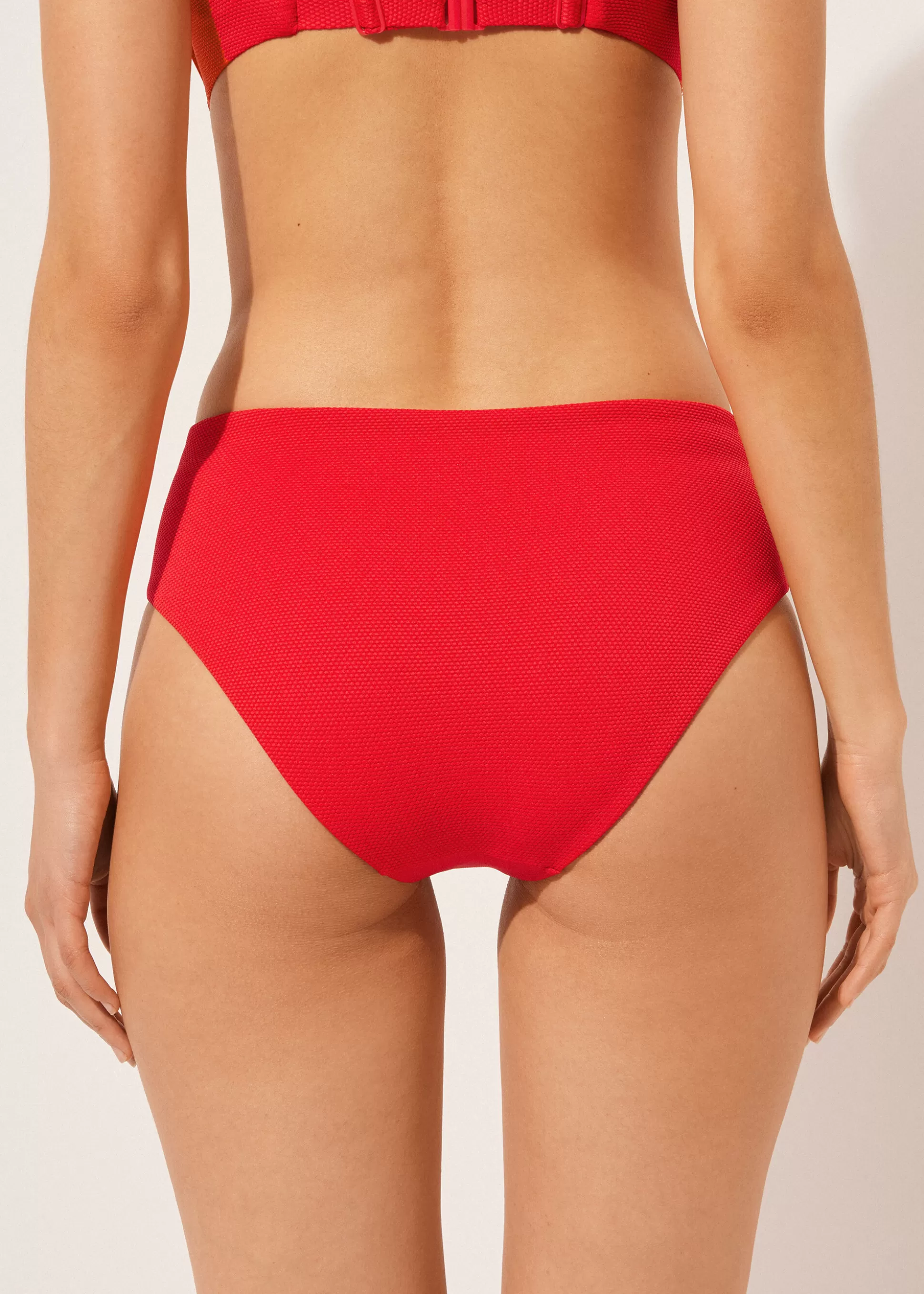 Calzedonia Cueca De Biquíni Subida Adelgaçante Classic Piquet | Biquínis | Cuecas Biquíni