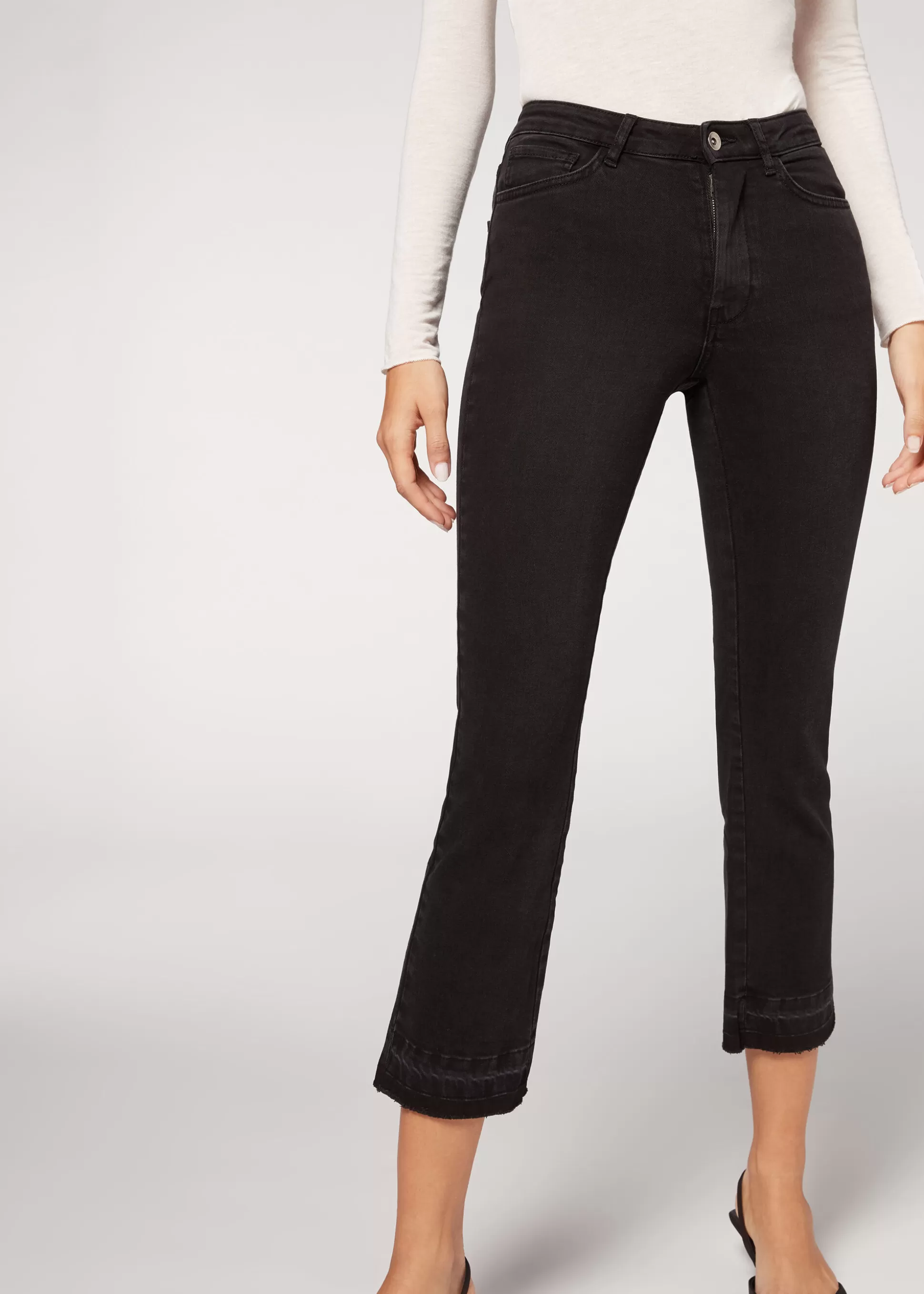 Calzedonia Jeans Cropped Flare | Jeans | Calças