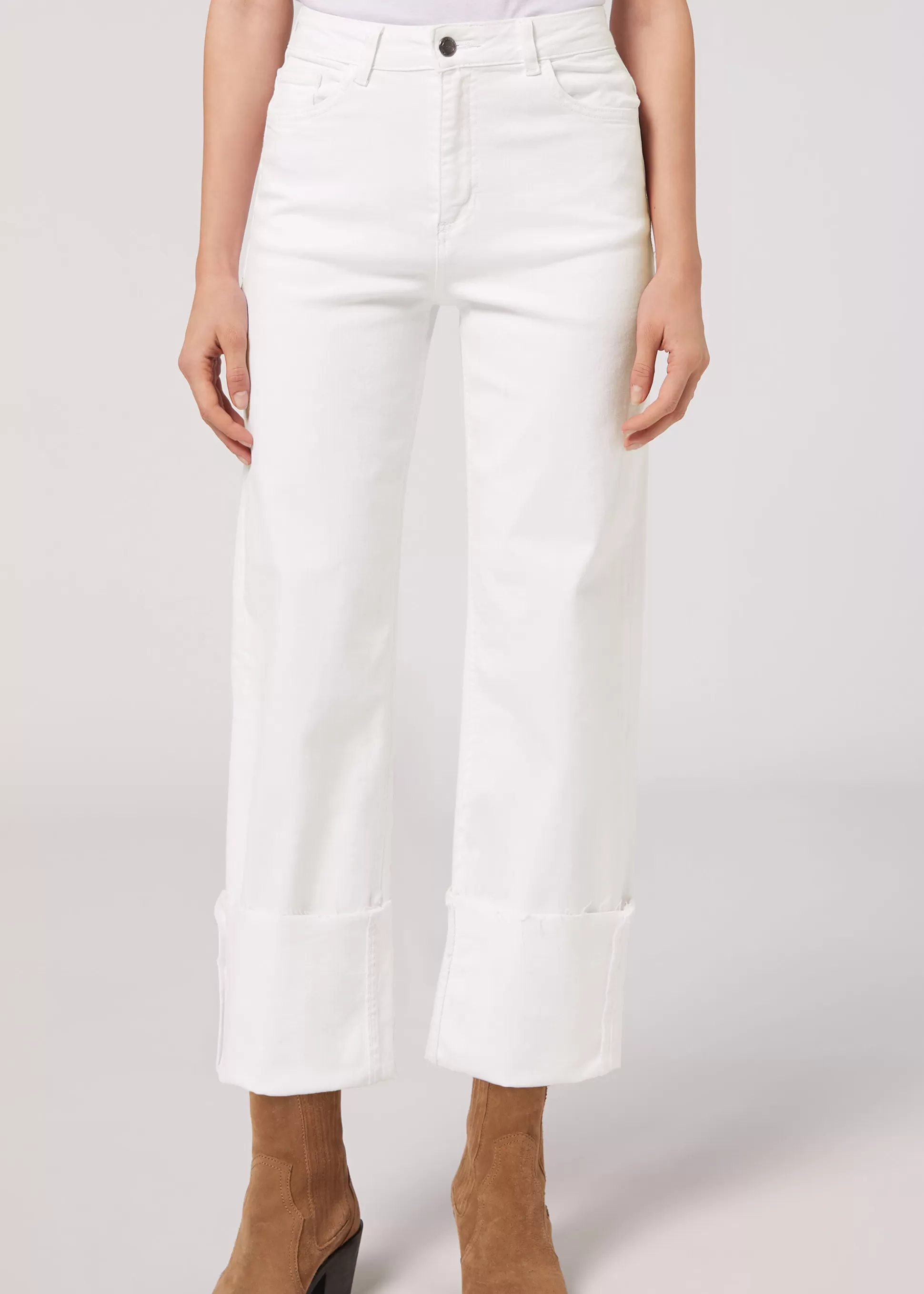 Calzedonia Jeans Culotte Com Dobra | Jeans | Calças