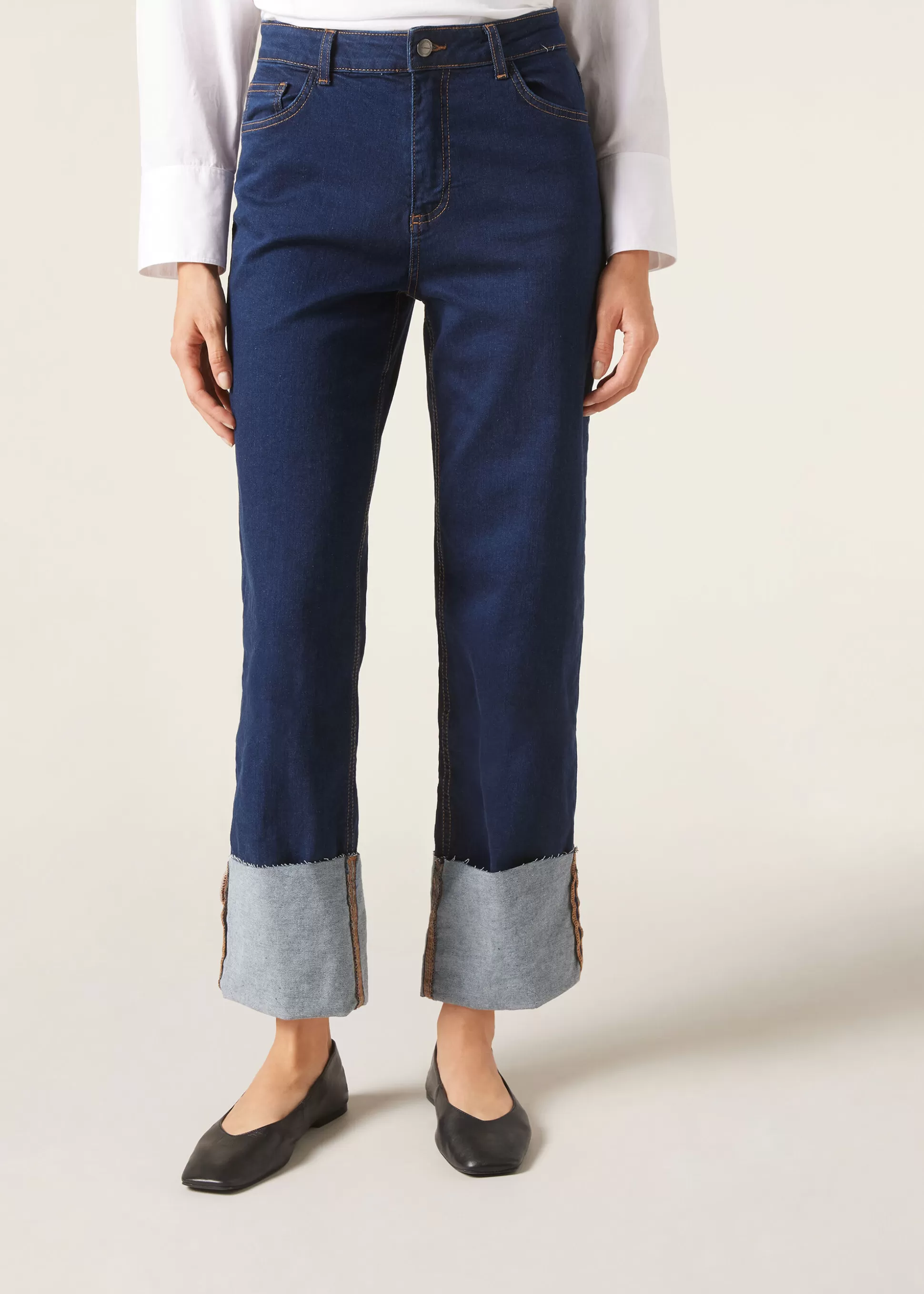 Calzedonia Jeans Culotte Com Dobra | Jeans