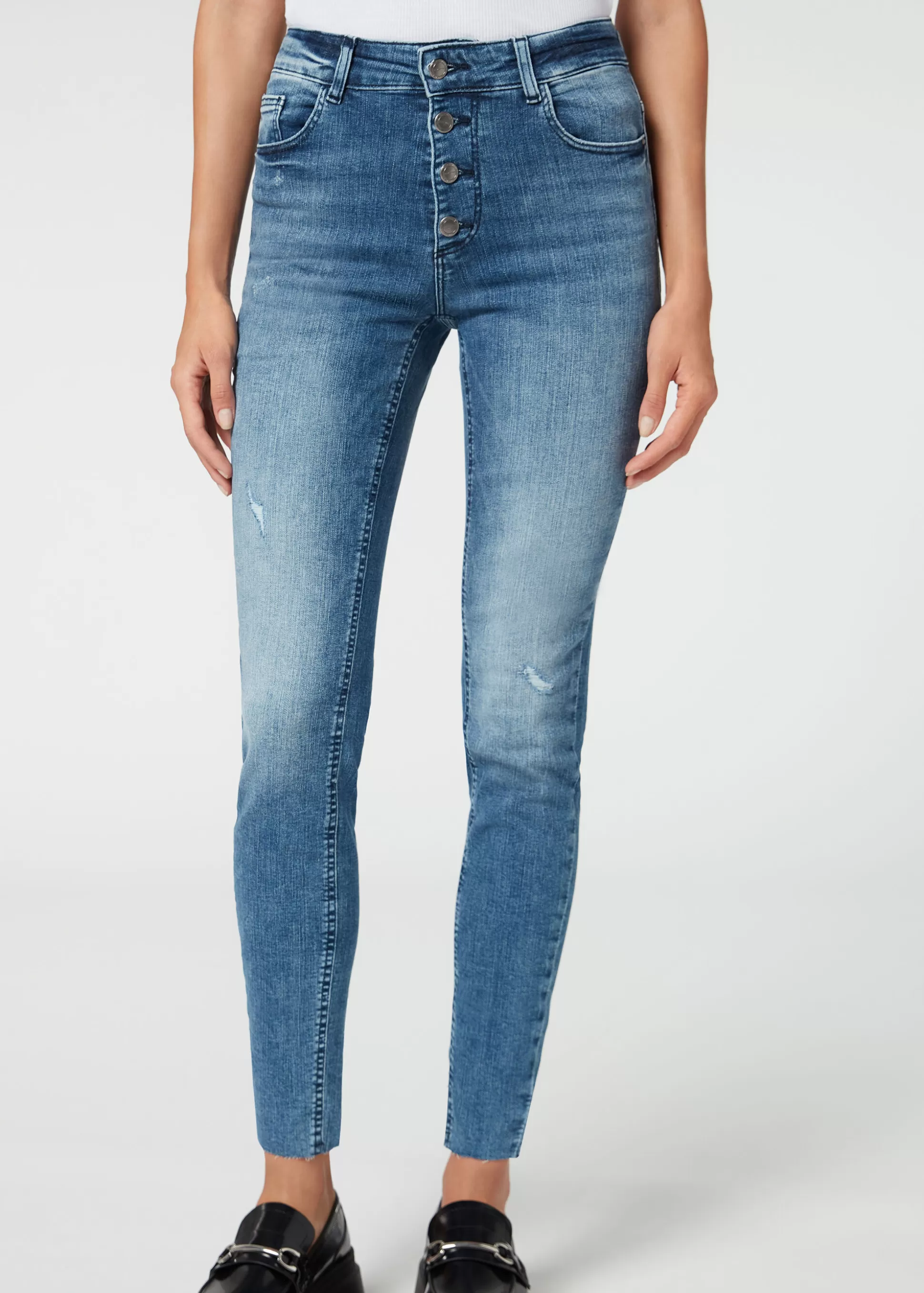 Calzedonia Jeans Superjustos Com Botões | Jeans