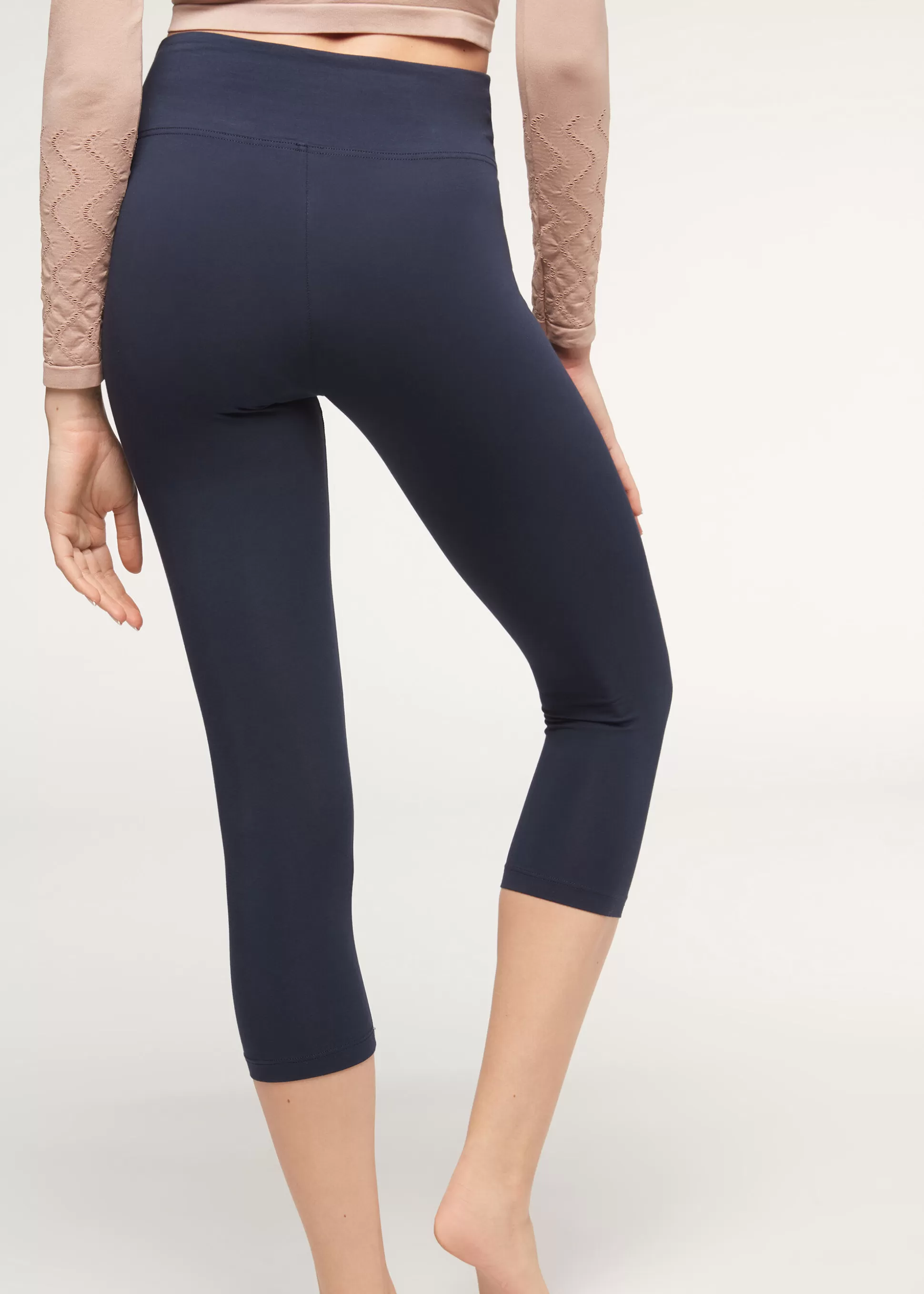 Calzedonia Leggings Capri Em Algodão Supima | Leggings