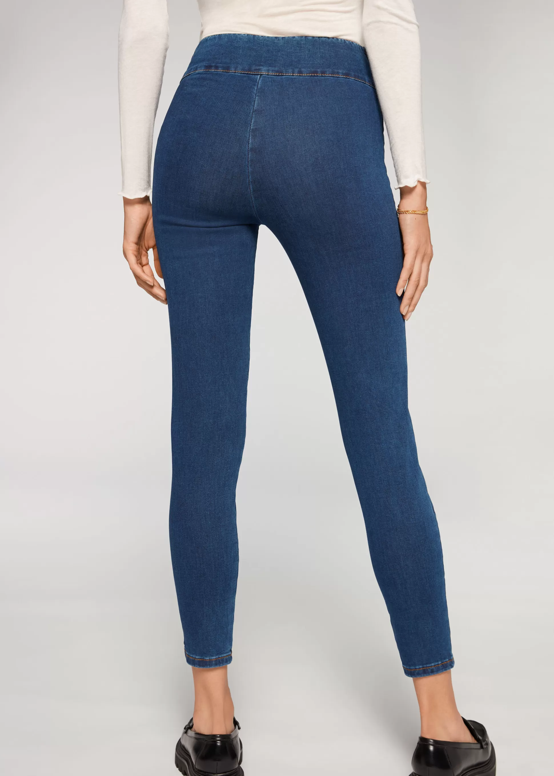 Calzedonia Leggings De Ganga Skinny Com Cintura Subida | Jeans | Leggings