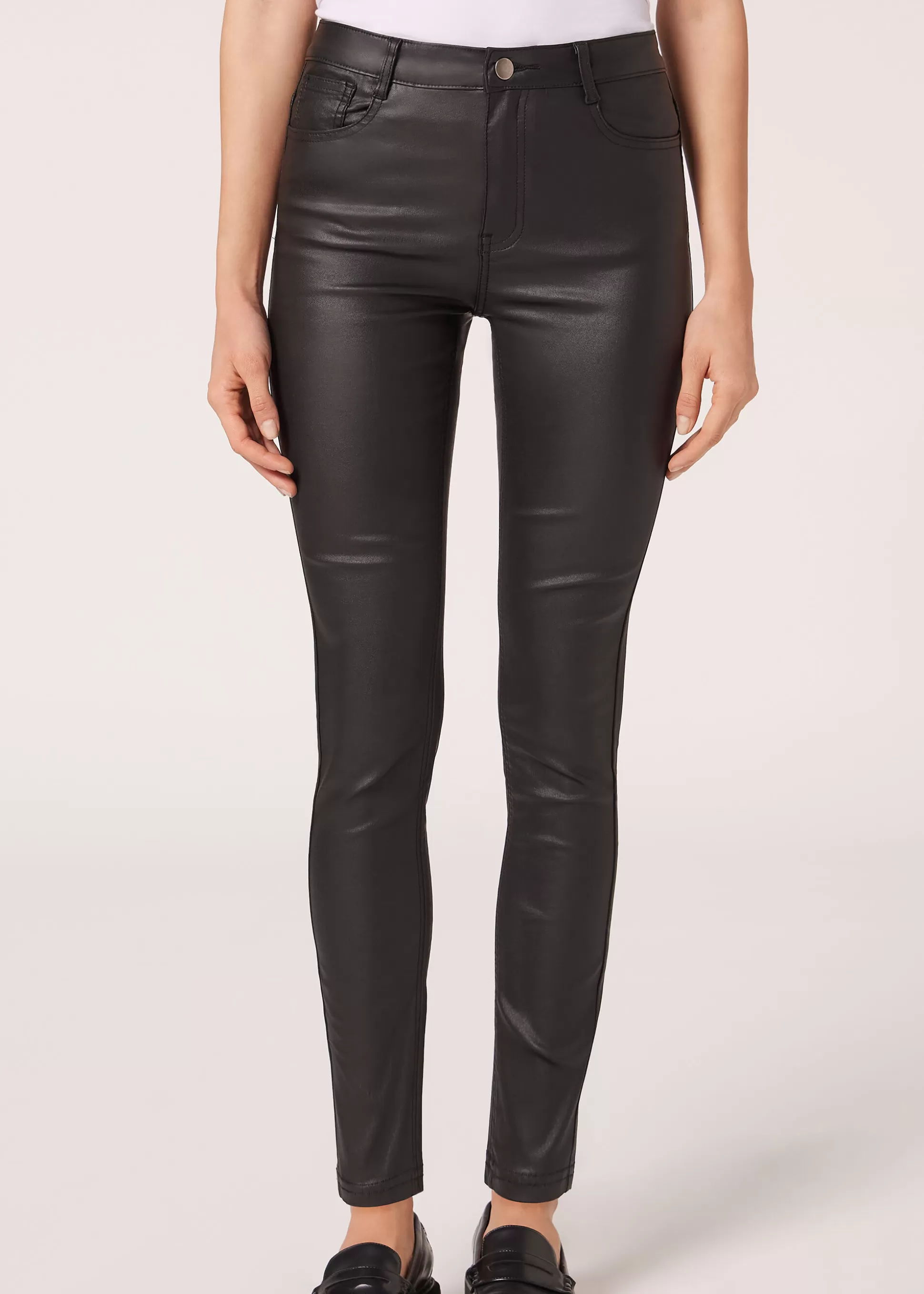 Calzedonia Leggings Skinny Efeito Pele | Calças