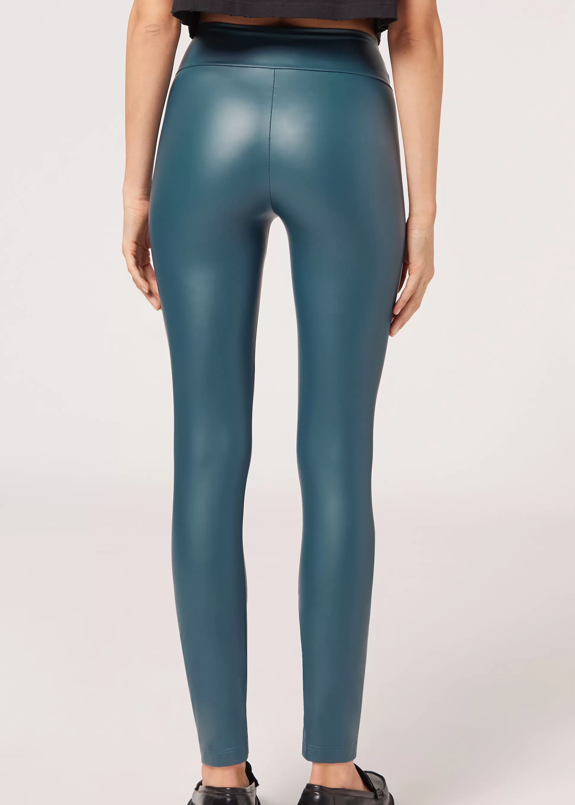 Calzedonia Leggins Efeito Couro | Calças | Leggings