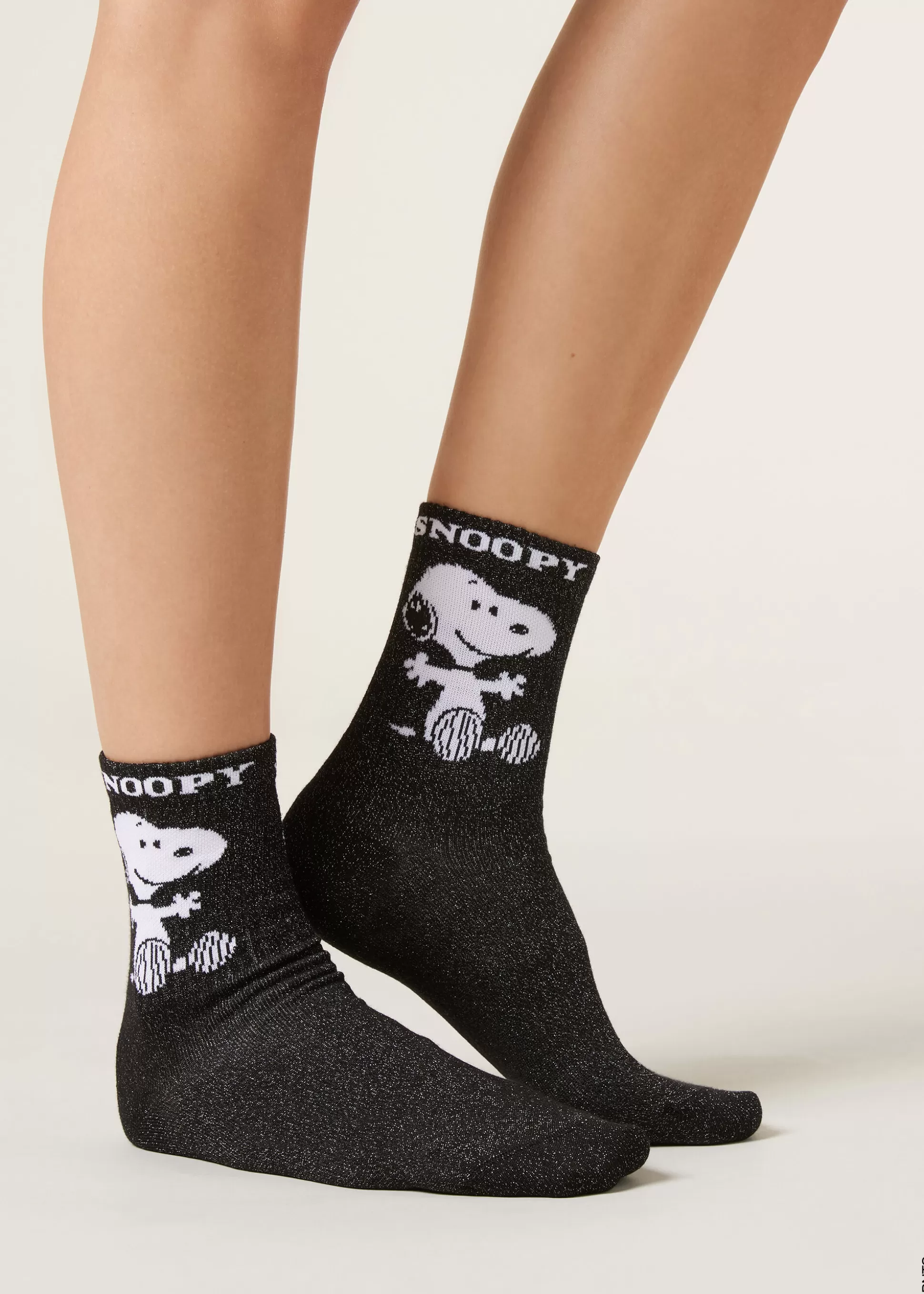 Calzedonia Meias Com Glitter Snoopy | Meias Curtas