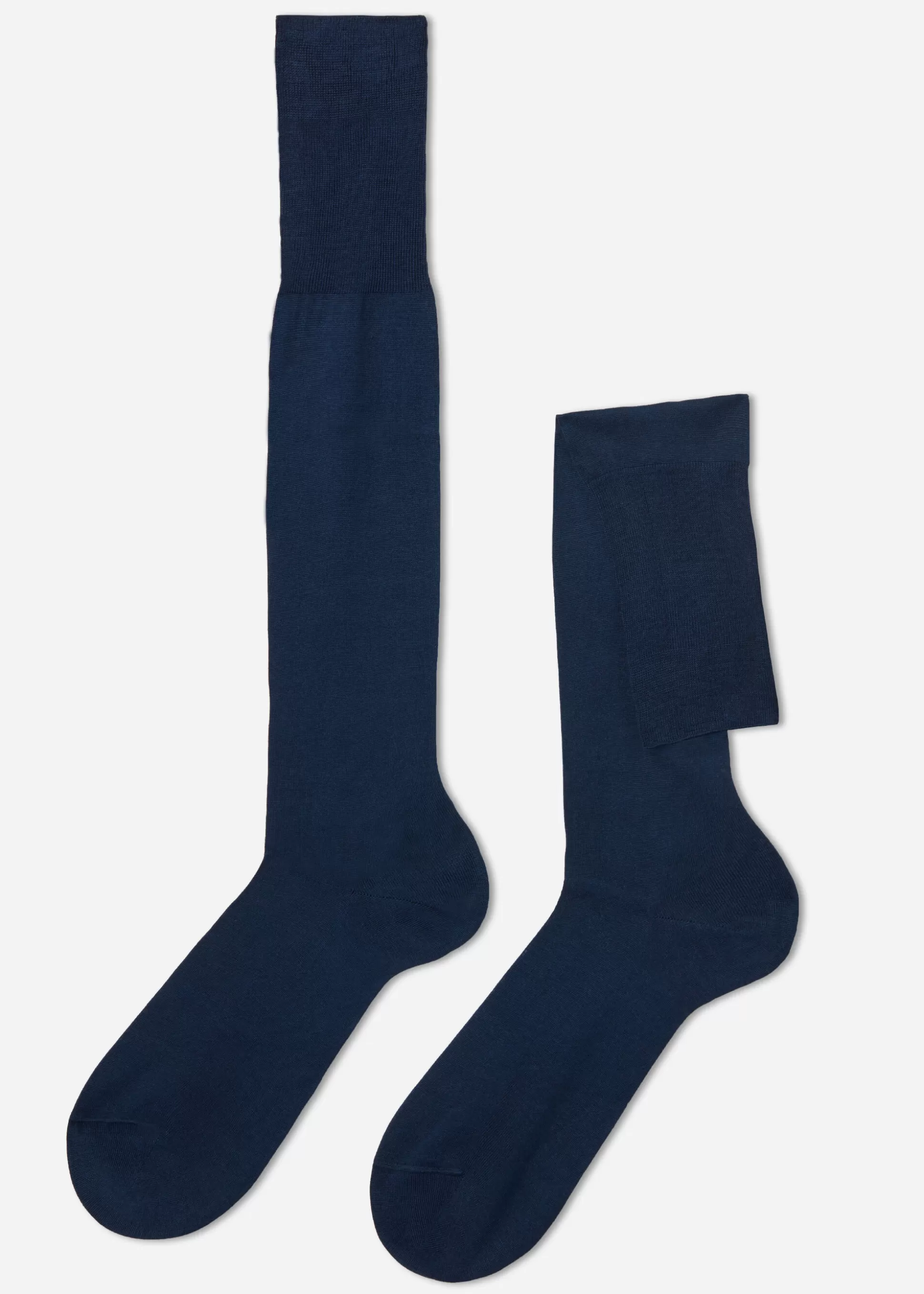 Calzedonia Meias Longas Em Algodão Mercerizado Para Homem | Meias Altas