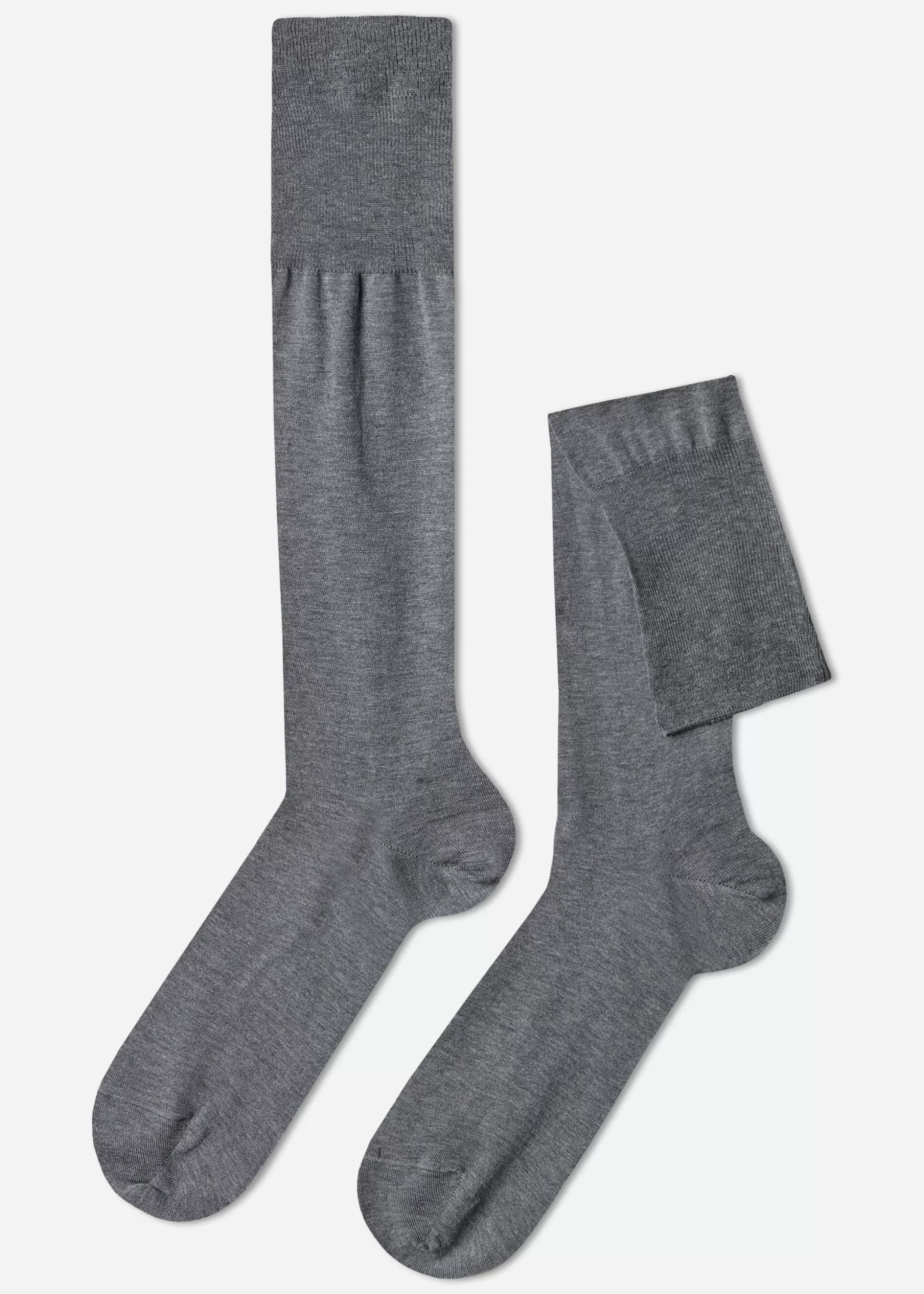 Calzedonia Meias Longas Em Algodão Mercerizado Para Homem | Meias Altas